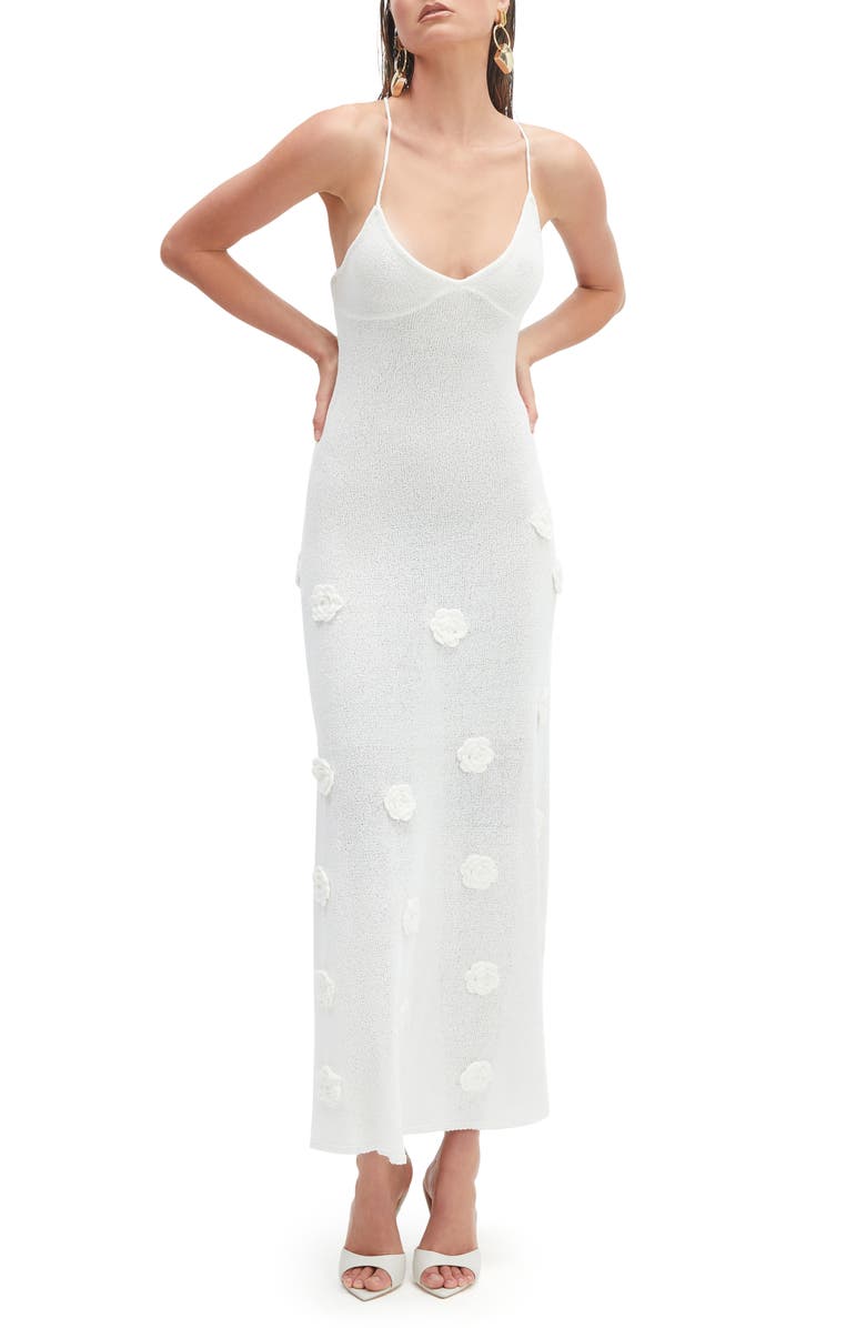 Bardot Brody Knit Halter Dress, Main, color, Ivory