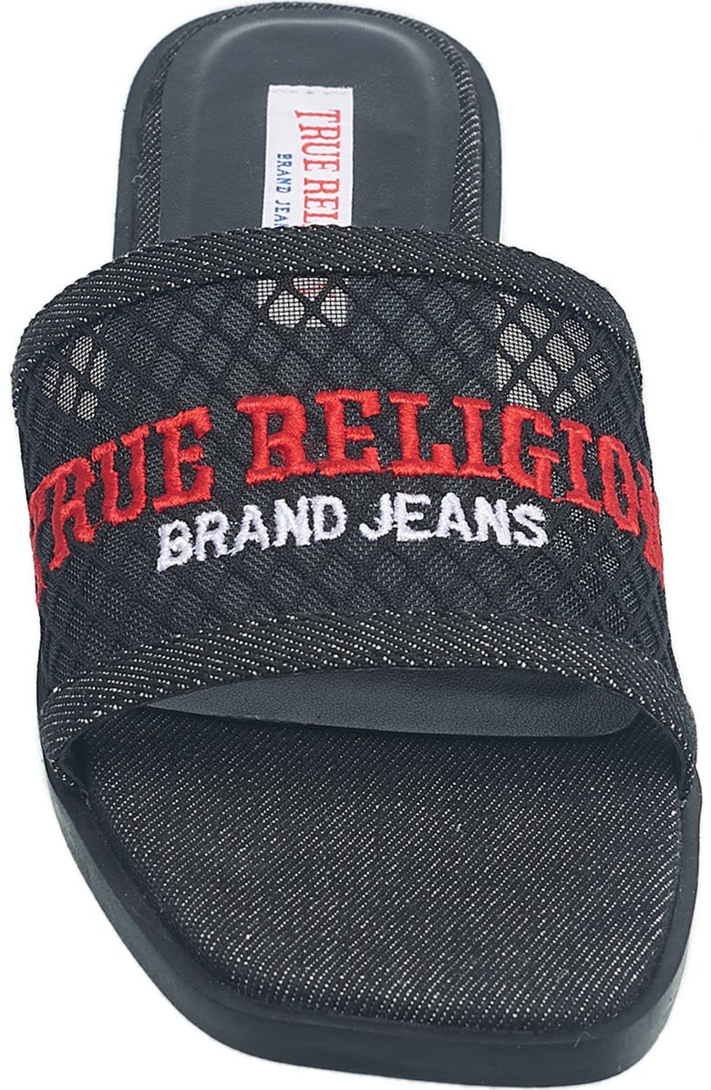 True Religion Brat Mesh Slip on Sandal, Alternate, color, Black