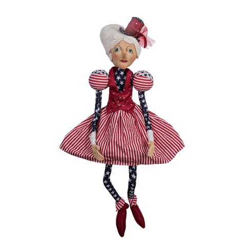 Annie Star 4th of July Patriotic Gathered Traditions Joe Spencer's Figurine Doll 34"