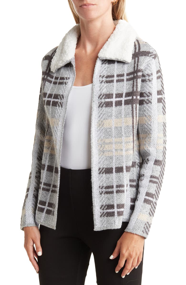 BY DESIGN Thelma Faux Shearling Collared Sweater, Main, color, 