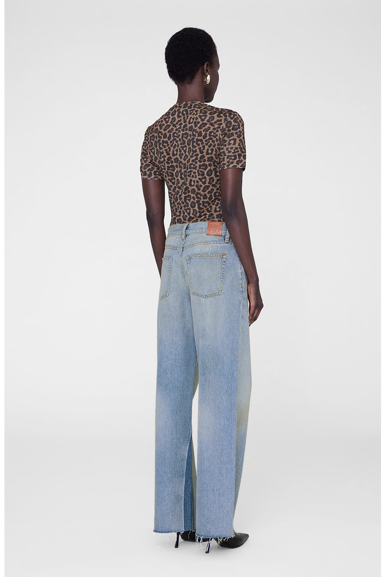 Sylvie Tee, Alternate, color, Black / Brown Leopard