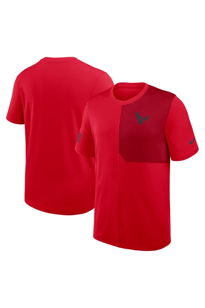 Men's Nike Red Houston Texans Sideline UV Performance Coach Shirt, Main, color, Red