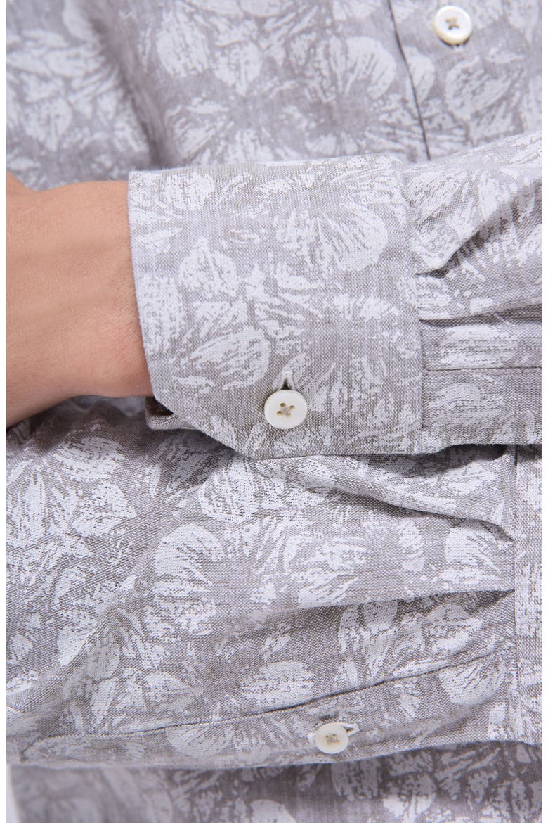 Julian OoohCotton® Linen Blend Button-Up Shirt, Alternate, color, OLIVE