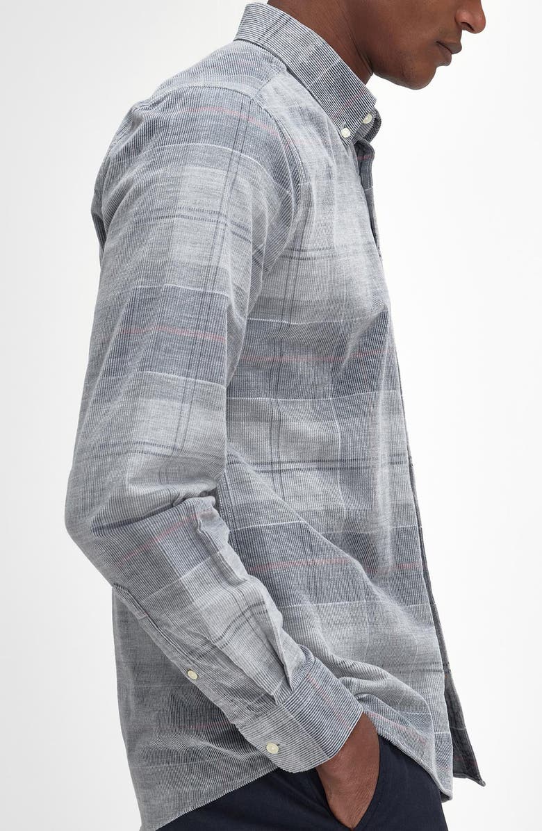 Barbour Blair Tailored Fit Plaid Corduroy Button-Down Shirt, Alternate, color, 