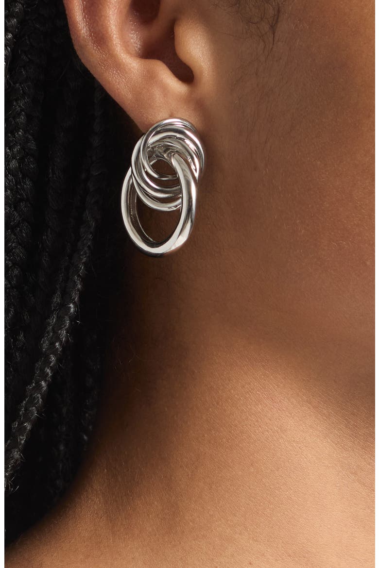 Cara XL Earrings, Alternate, color, PALLADIUM