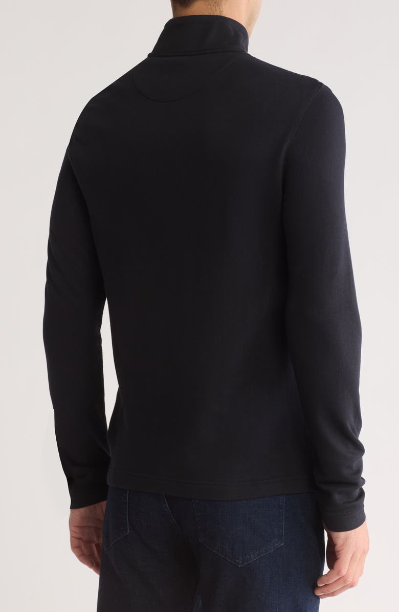 Ted Baker London Mix Texture Cotton Half Zip Pullover, Alternate, color, 