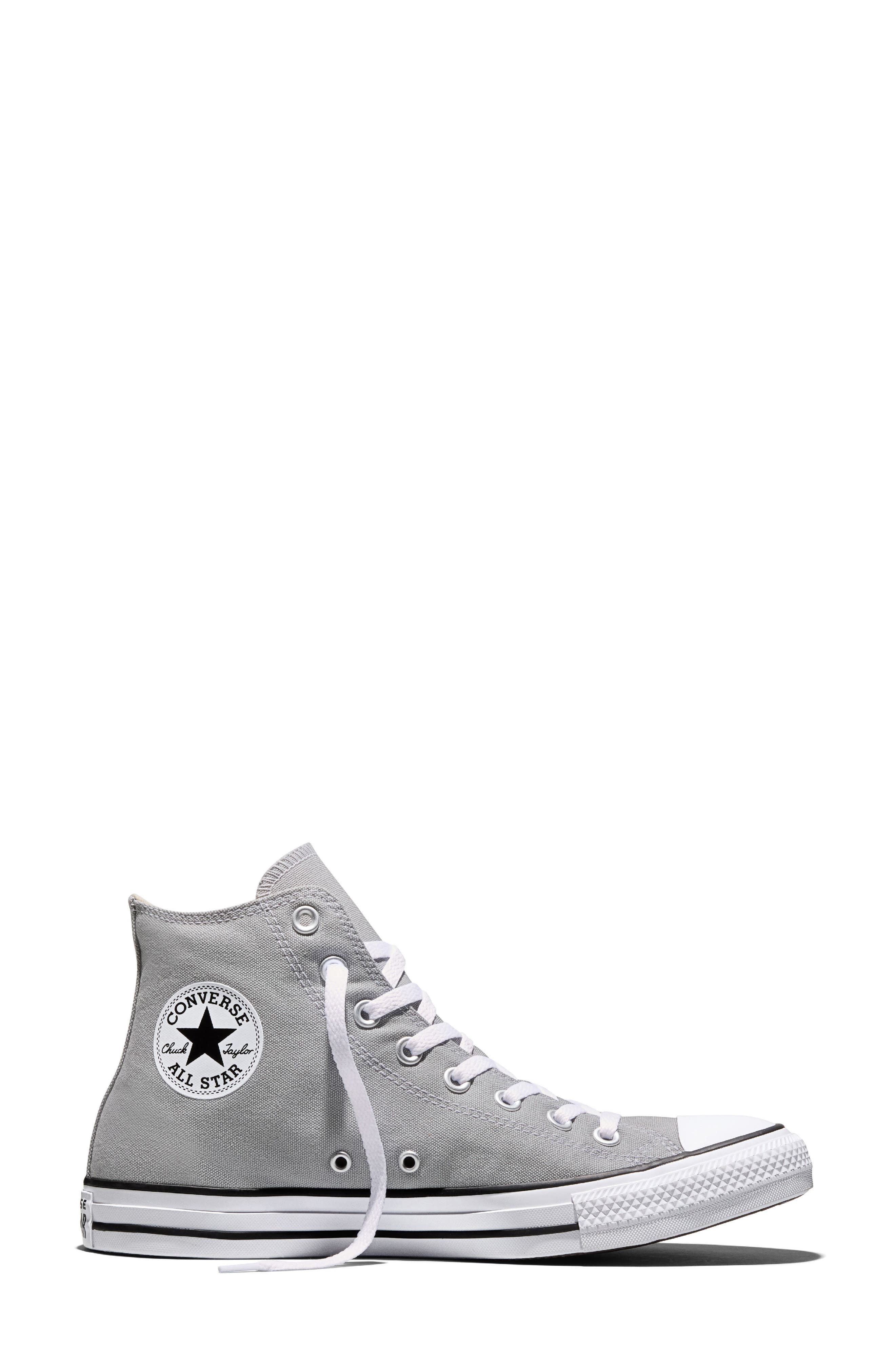 Gender Inclusive Chuck Taylor All Star Canvas High Top Sneaker, Alternate, color, GREY AREA