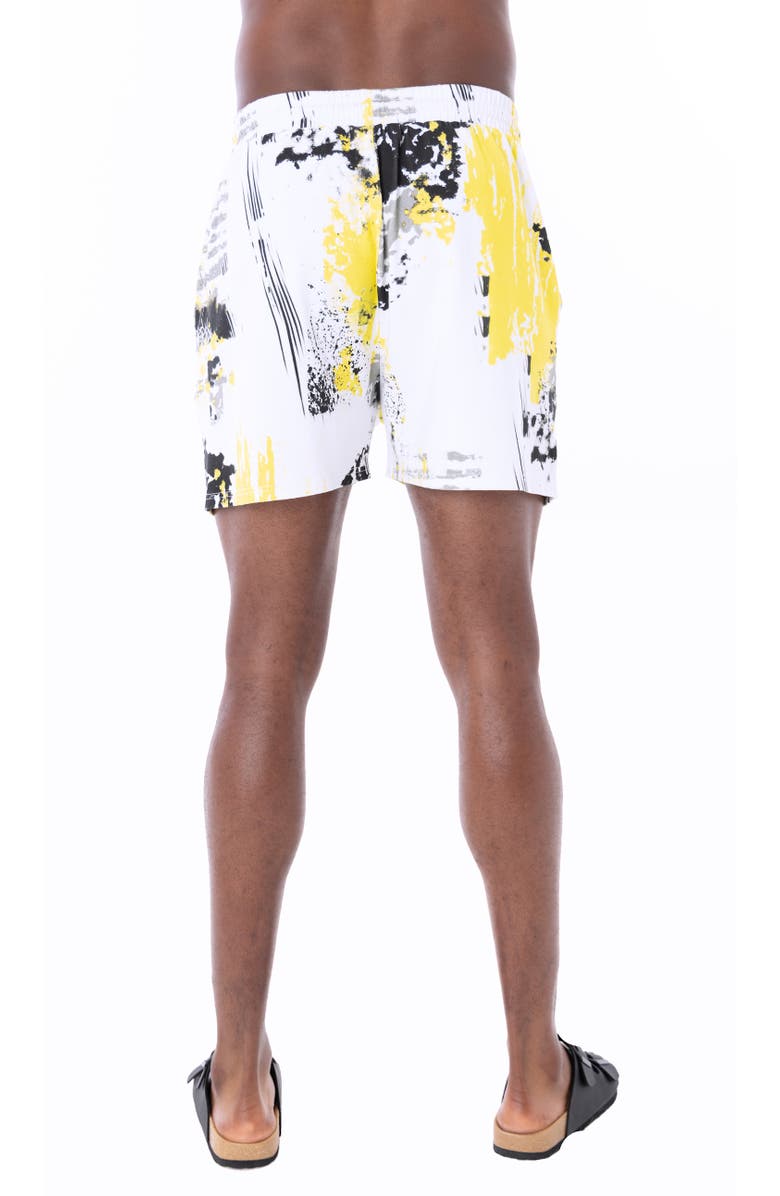 Dai Moda Unity print Pull On Shorts, Alternate, color, White
