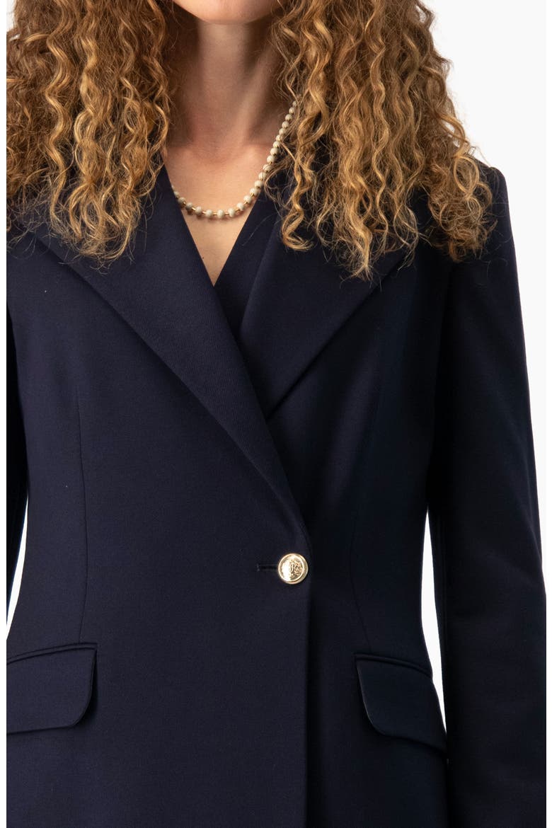 Tailored Single-Breasted Blazer, Alternate, color, Navy Blue