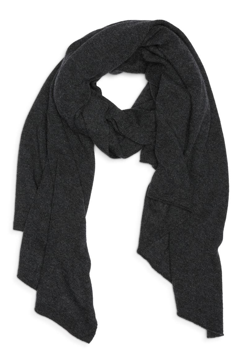 Raeburn Cashmere Scarf, Main, color, CHARCOAL