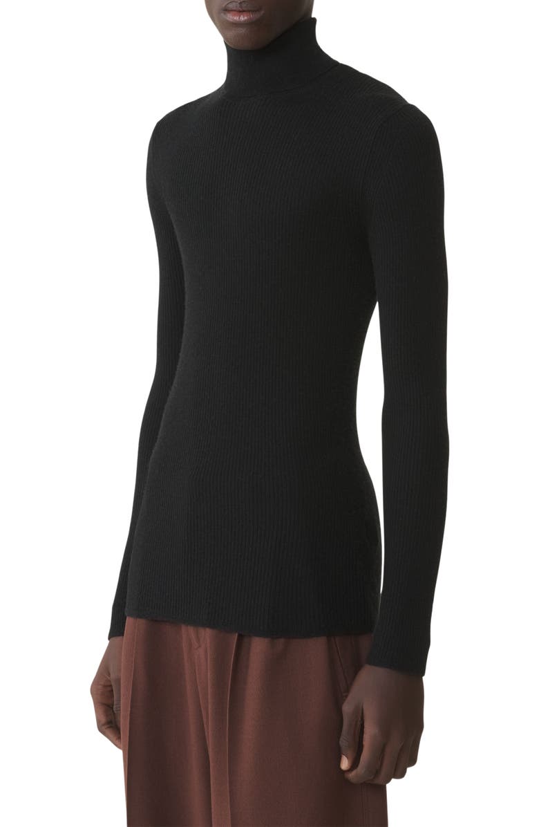 Lanvin Turtleneck Sweater In Merino Wool And Silk, Alternate, color,