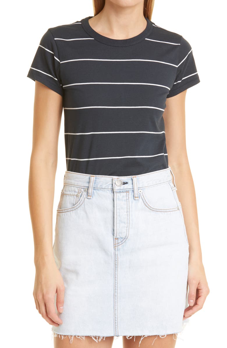 rag & bone The Stripe Organic Cotton T-Shirt, Main, color, 