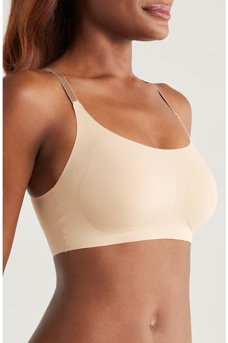 True Body Boost Scoop Neck Bralette, Alternate, color, DESERT