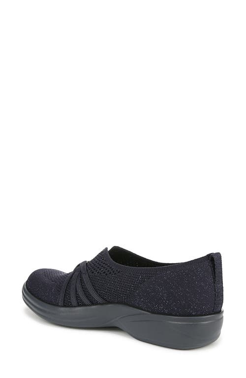Bzees Women's Niche Knit Washable Slip On Flats In Navy Knit