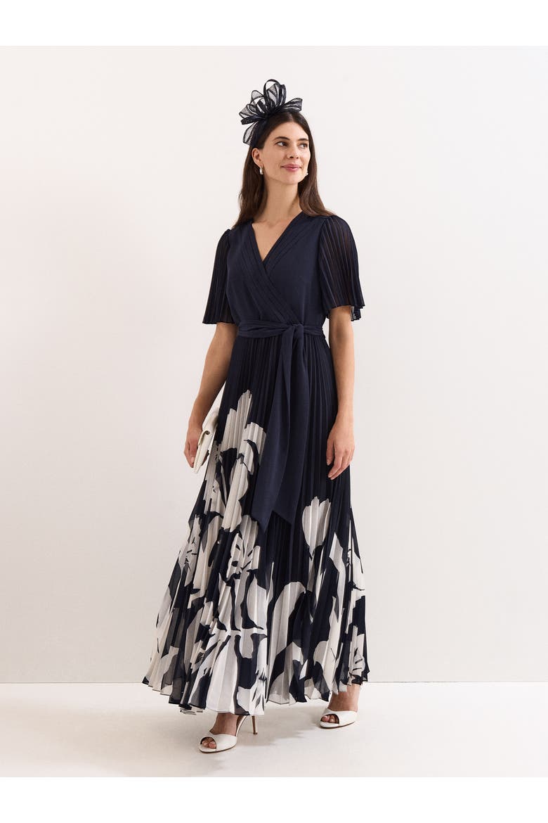 Abigail Wrap Dress, Main, color, Navy