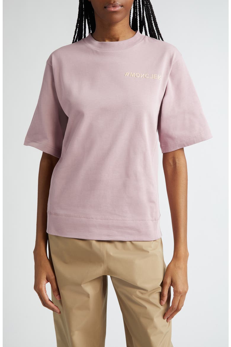Logo Cotton Jersey T-Shirt, Main, color, PINK DOLPHIN