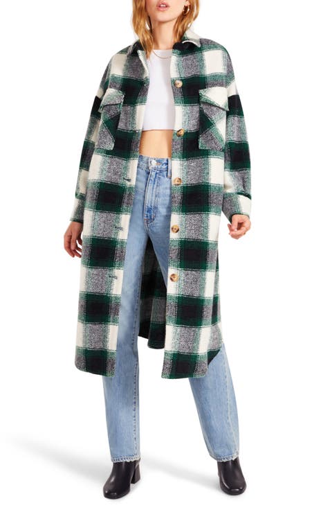 Santa Cruz Plaid Longline Shirt Jacket