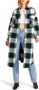 BB Dakota by Steve Madden Santa Cruz Plaid Longline Shirt Jacket