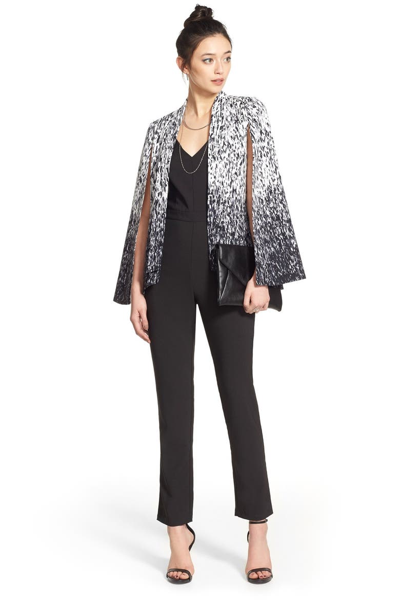 Cape Blazer, Alternate, color, BLACK/ WHITE