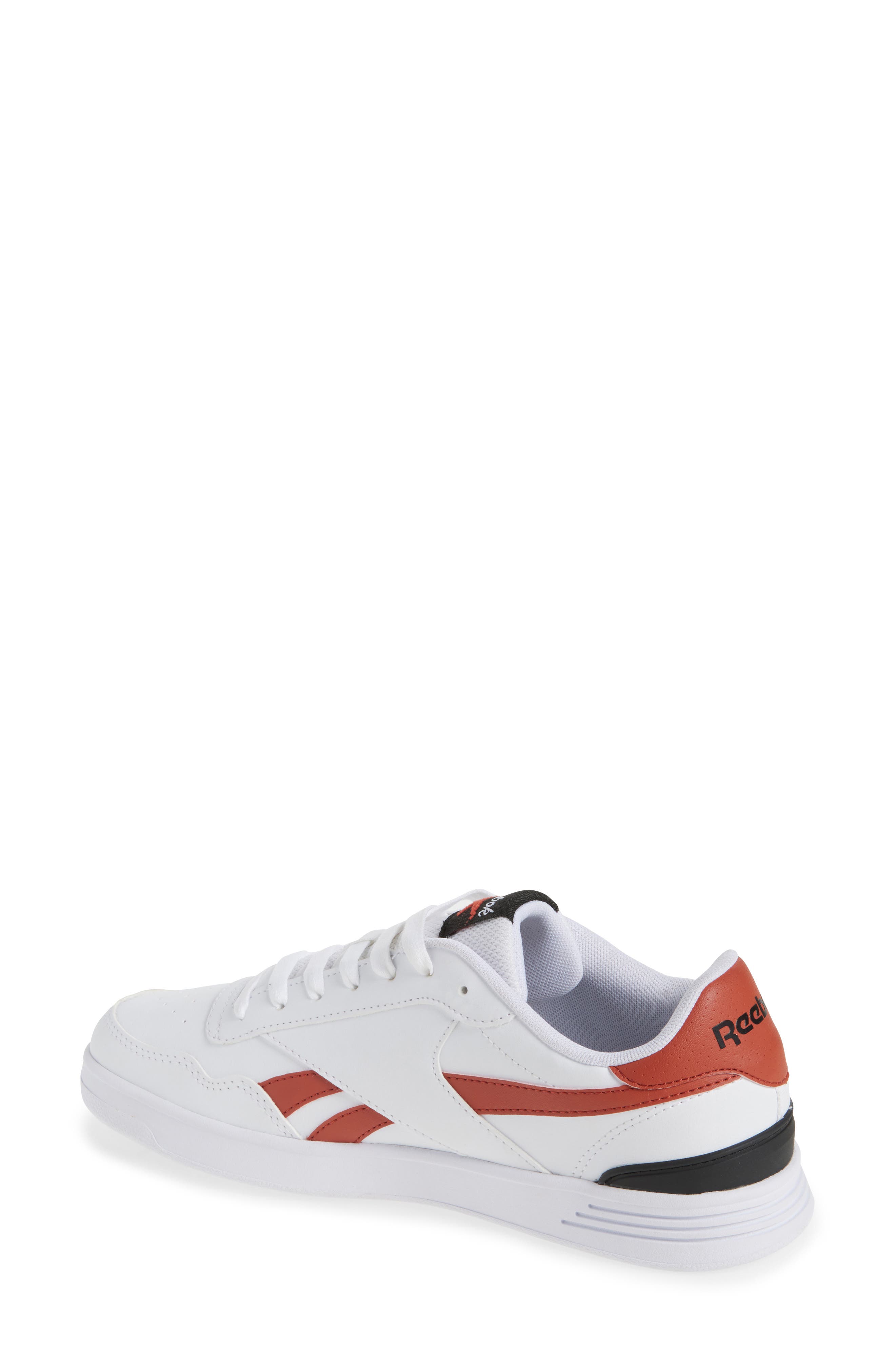 Reebok Court Advance Clip Sneaker, Alternate, color, White/ Brickred/ Black