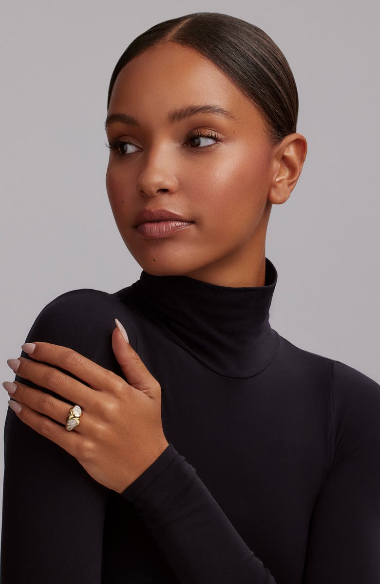 LAGOS Embrace Pavé Diamond Ring, Alternate, color, Metallic