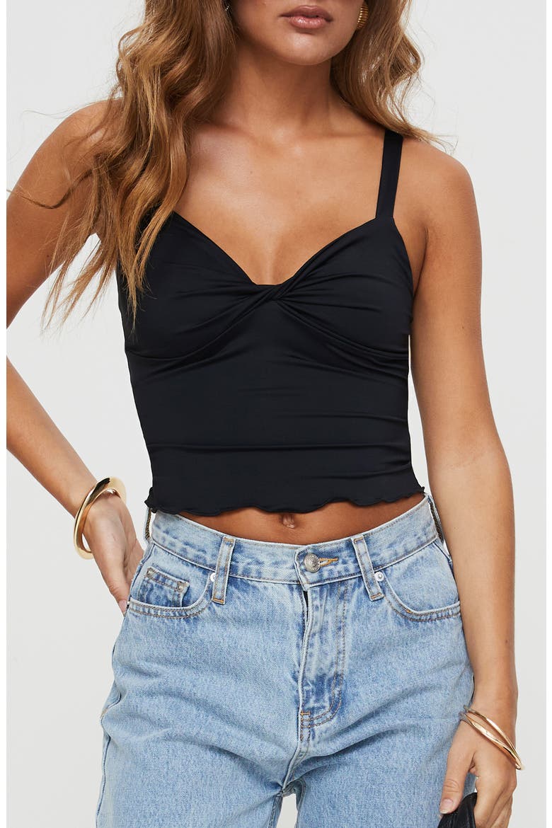 Greyer Stretch Crop Camisole, Main, color, BLACK