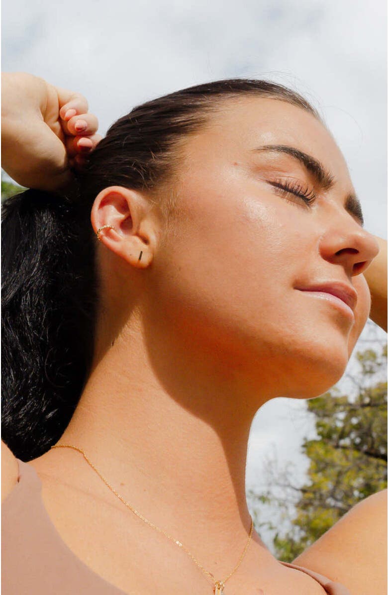 MADE BY MARY Mini Bar Stud Earrings, Alternate, color, Gold Vermeil