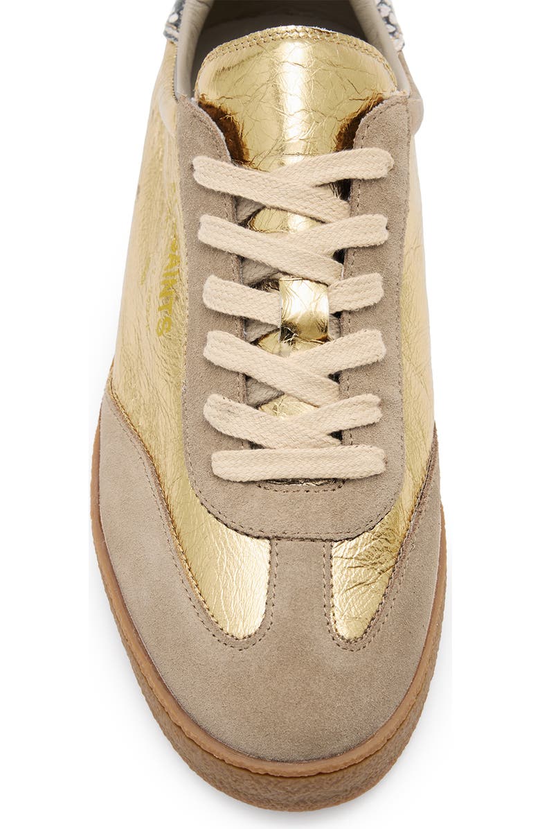 AllSaints Thelma Metallic Sneaker, Alternate, color, Gold/Sand Brown