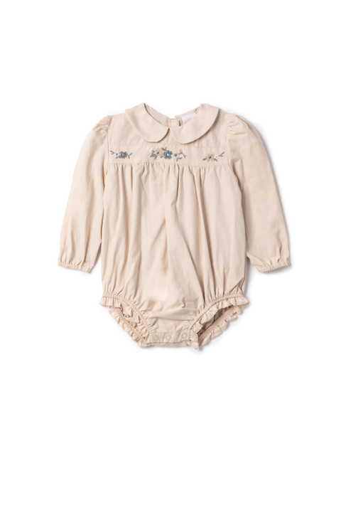 Floral Long Sleeves Embroidered Bubble (Baby)