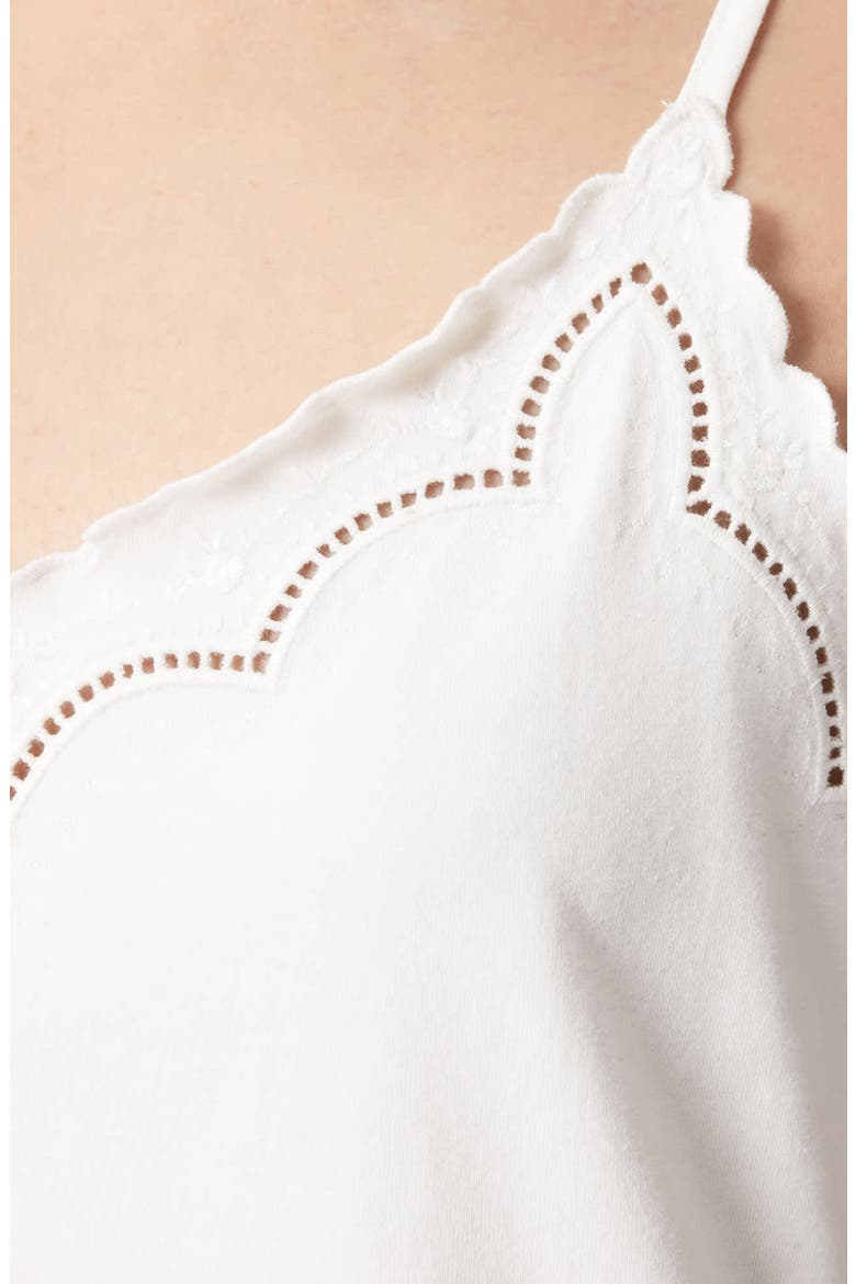 Georgia Lace Trim Peplum Camisole, Alternate, color, WHITE