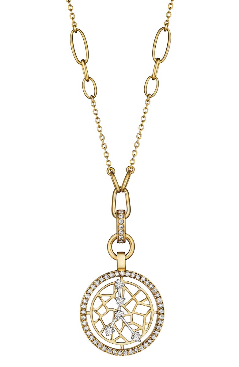 Hueb Estelar Cancer 18K Gold & Diamond Pendant Necklace, Main, color, 
