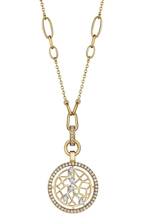 Hueb Estelar Cancer 18k Gold & Diamond Pendant Necklace In Yellow And White Gold