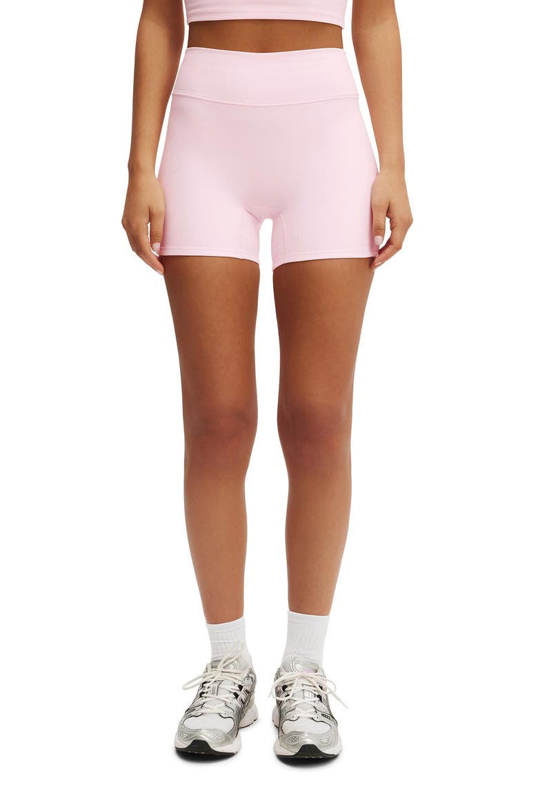 Women's Active Ultra Soft Invisible Scrunch Shortie Short, Main, color, Cherry Dream