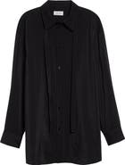 Lemaire Silk Blend Tie Button-Up Shirt