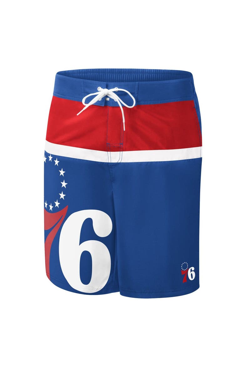 Men's G-III Sports by Carl Banks Royal Philadelphia 76ers Sea Wind Swim Trunks, Alternate, color, Royal