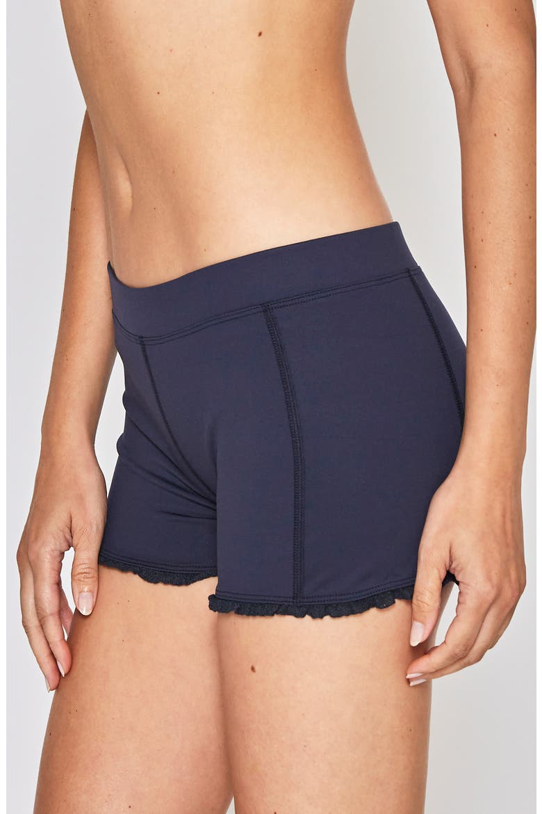 LACE TRIM SHORTS, Alternate, color, NAVY