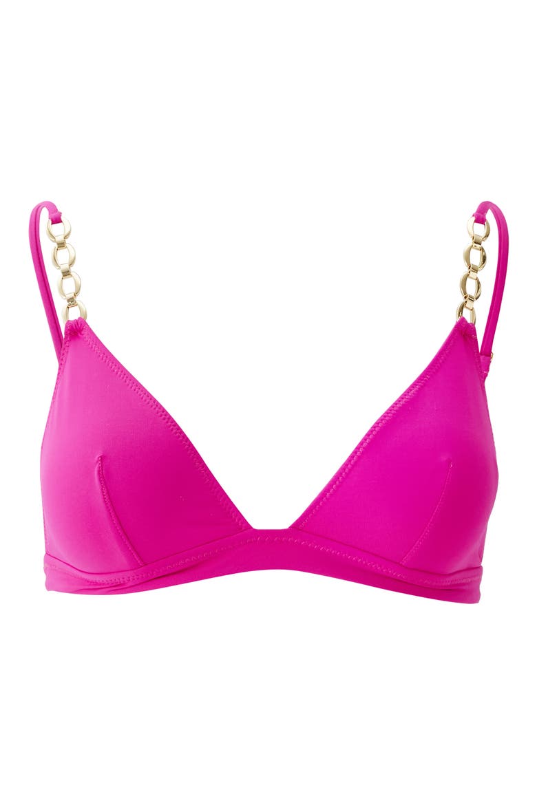 Mexico Chain Strap Bikini Top, Alternate, color, RASPBERRY