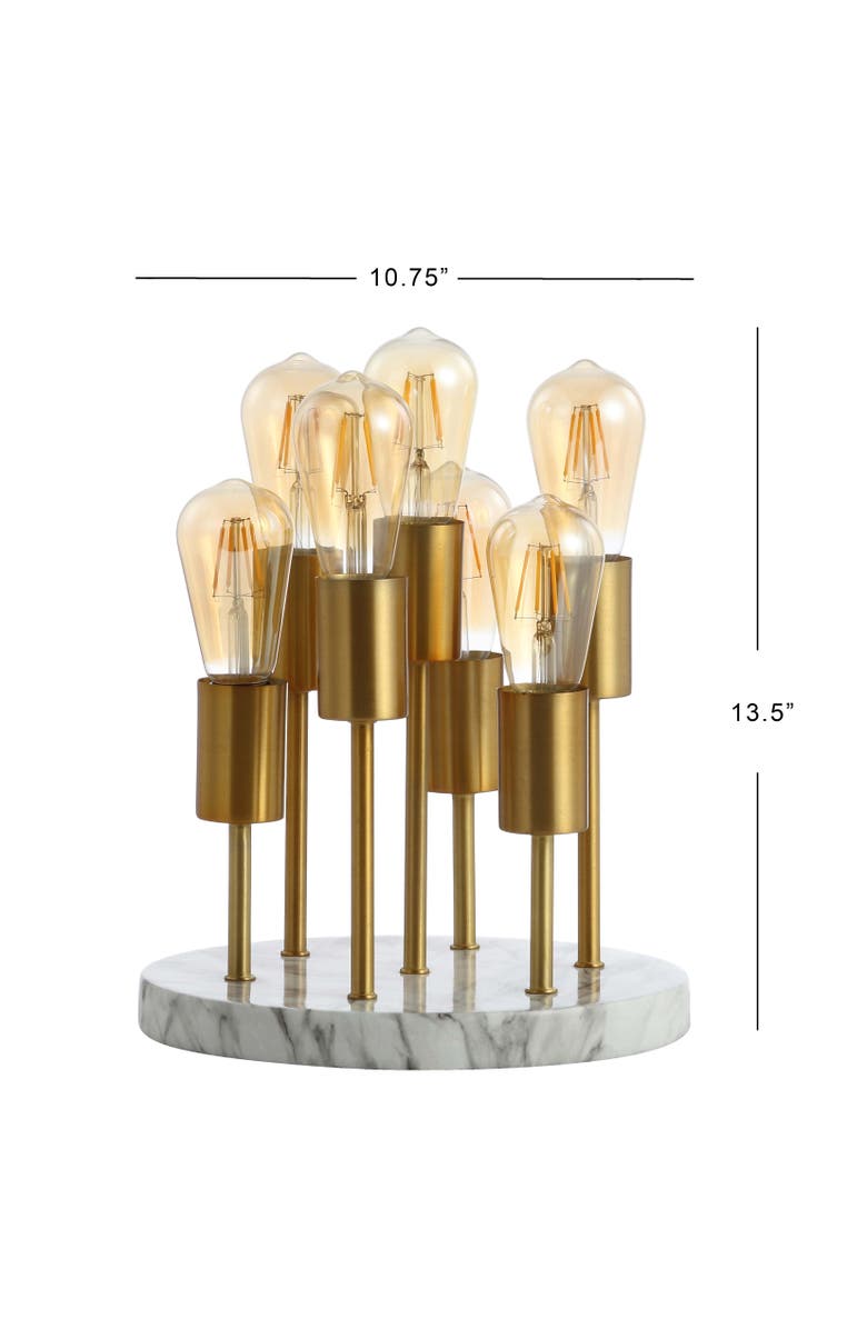 JONATHAN Y Pleiades Modern Metal/Resin LED Accent Lamp, Alternate, color, Brass Gold