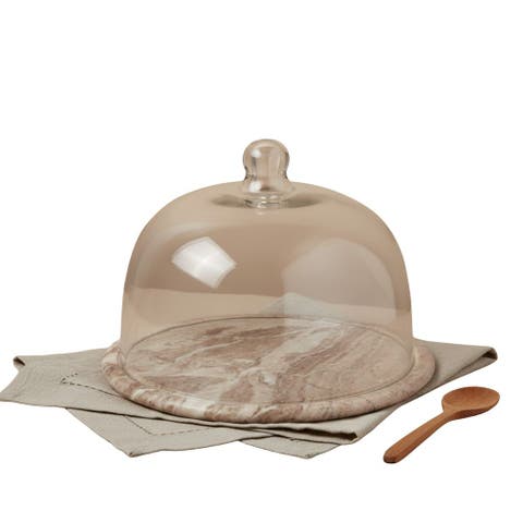 Waterfall Marble Glass Cloche