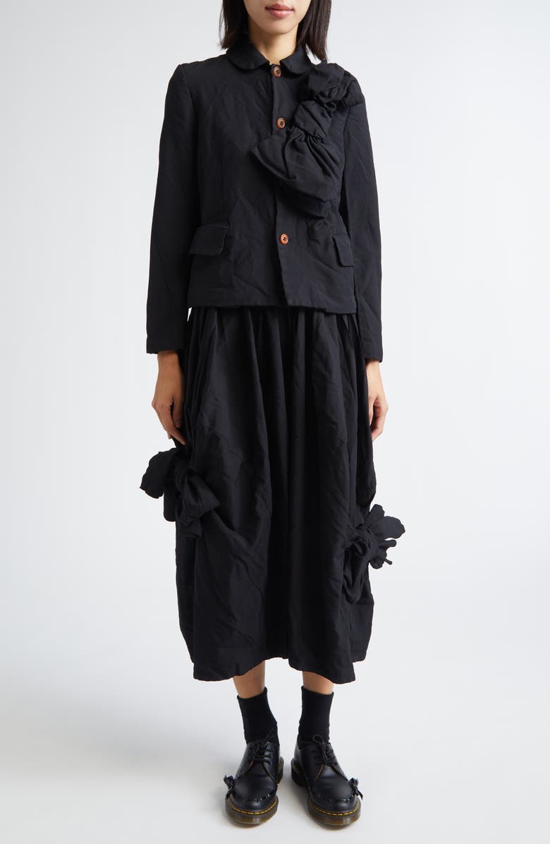Comme des Garçons Comme des Garçons Garment Dyed Oxford Cloth Jacket, Alternate, color, Black