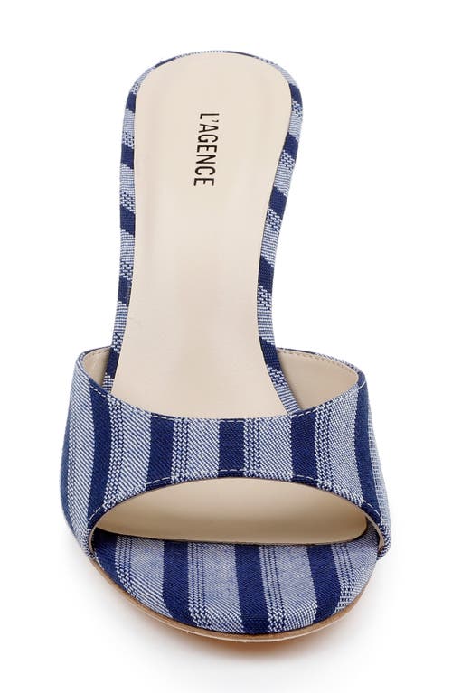 L'agence Avery Slide Sandal In Blue