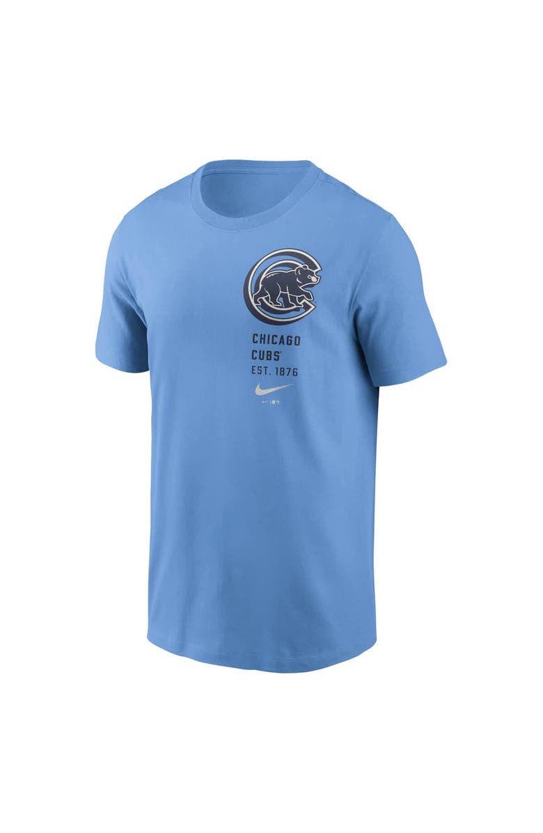 Nike Men's Nike Light Blue Chicago Cubs Record Shattered T-Shirt, Alternate, color, Light Blue