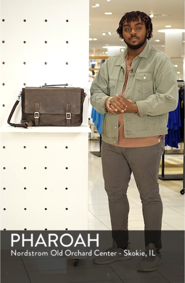 Logan Leather Briefcase, sales video thumbnail