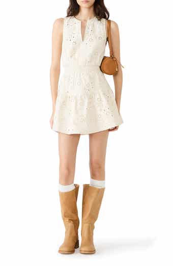 Priscilia Eyelet Embroidery Minidress