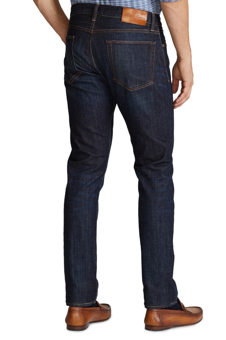 Slim Straight Leg Jeans, Alternate, color, DARK BLUE INDIGO