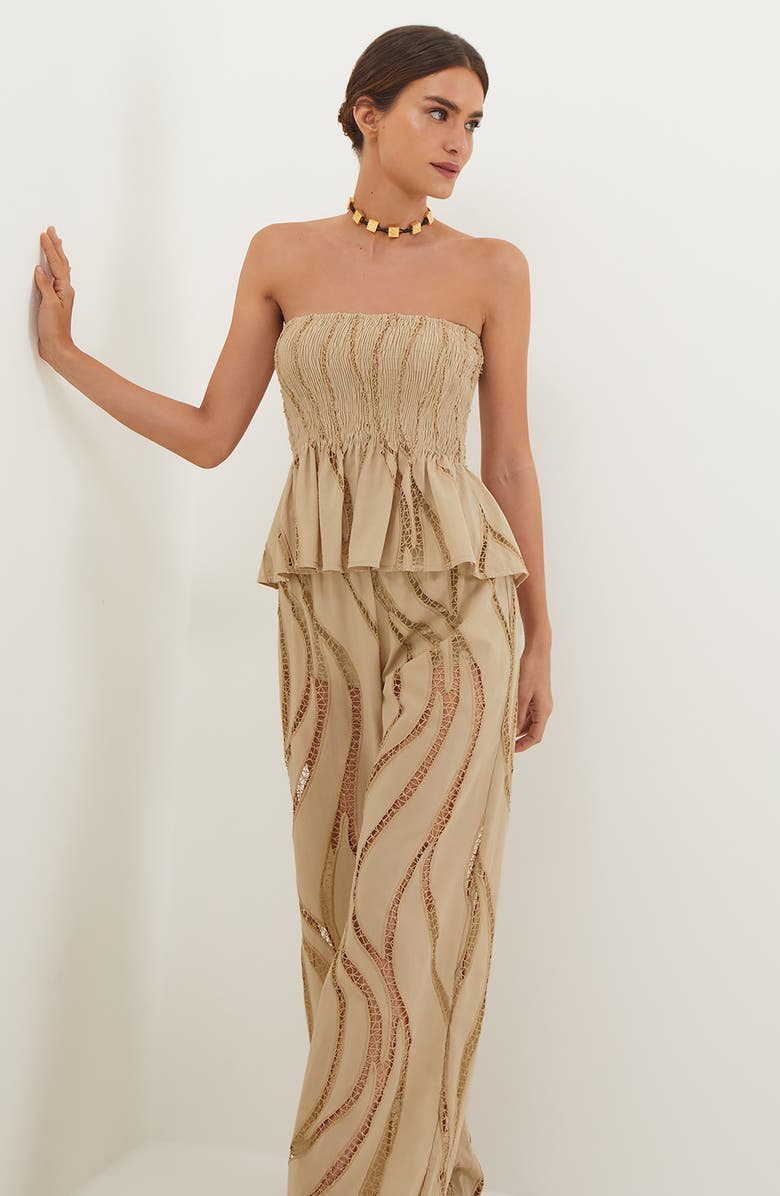 ViX Paula Hermanny Babi Cover-Up Pants, Alternate, color, Beige