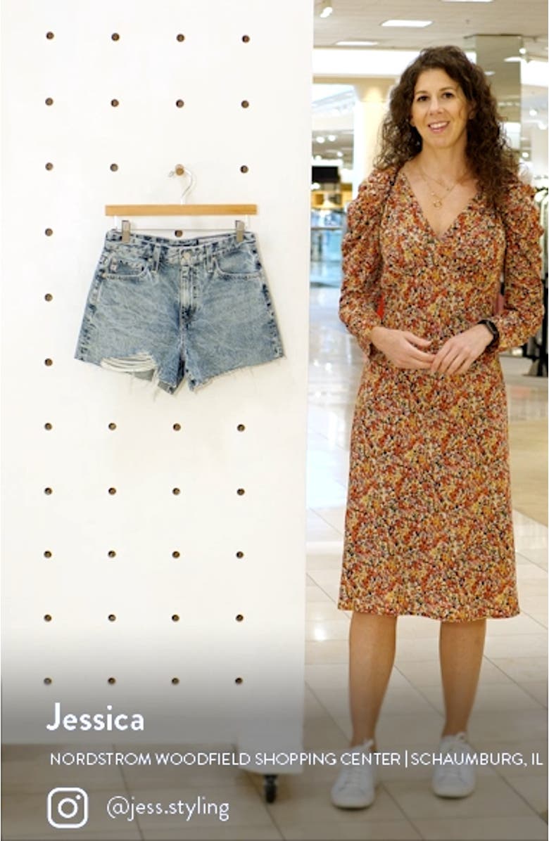 Alexxis High Waist Cutoff Denim Shorts, sales video thumbnail