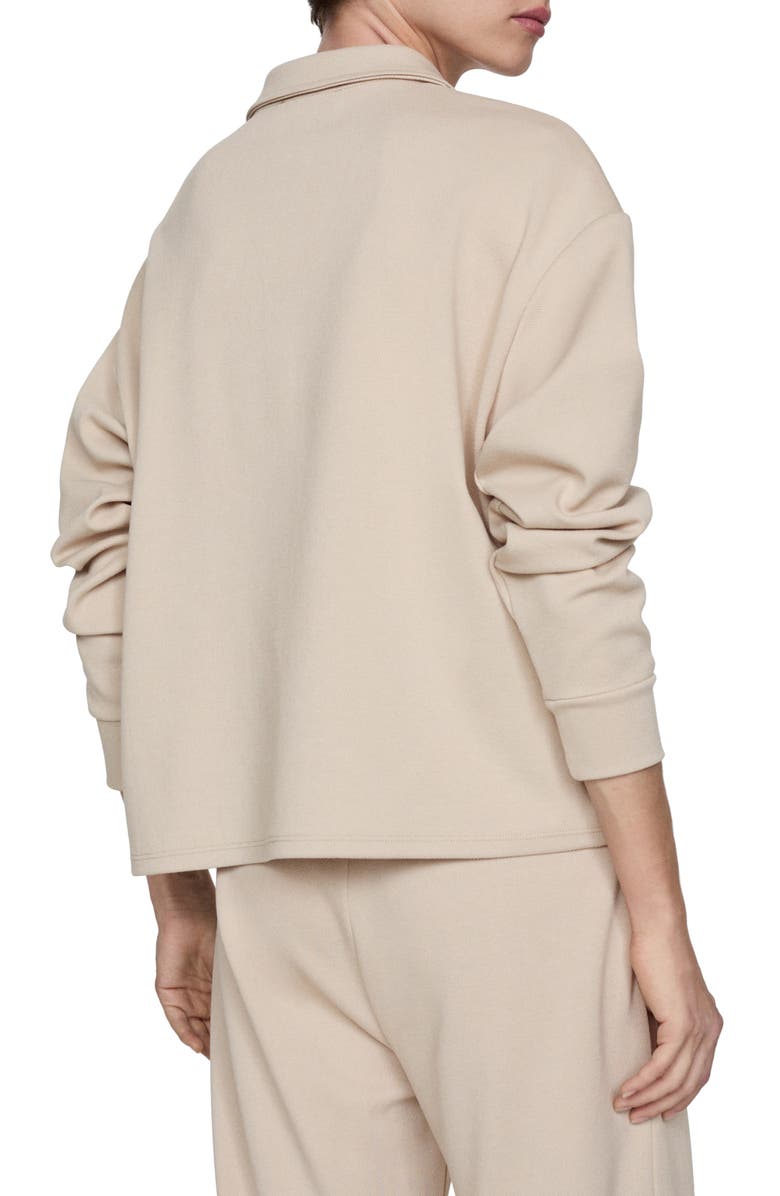 MANGO Piqué Polo Sweatshirt, Alternate, color,