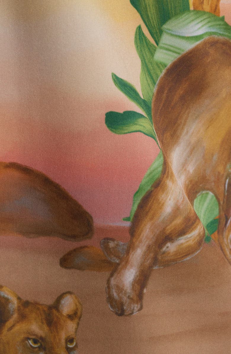 MAVRANS Florida Panther Weekend Short Sleeve Performance Button-Up Shirt, Alternate, color, Multi