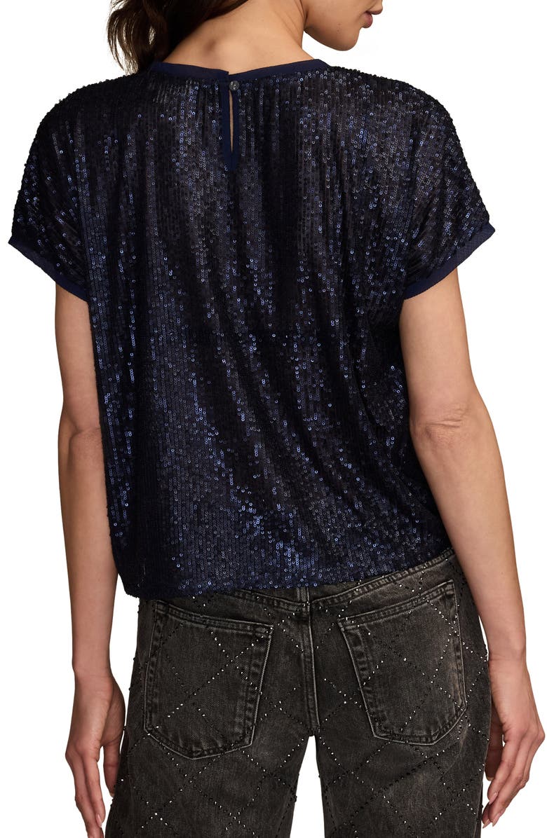 Lucky Brand Sequin T-Shirt, Alternate, color, Moonlit Ocean